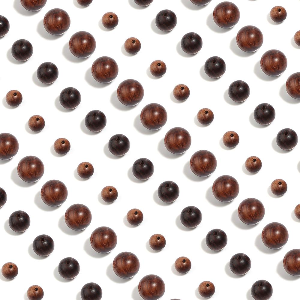 30-100pcs/Lot Natural Thuja Wooden Beads Round Loose Spacer Bead with Aroma for Jewelry Making DIY Braceelt Necklace Accessories
