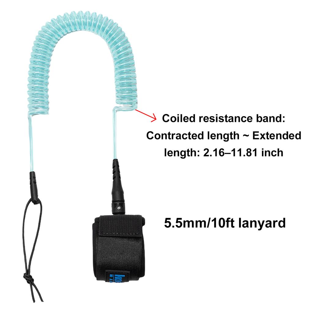 Sup Board Foot Leg Rope 5.5mm Thick Practical Surfing Stand UP Paddle Board Ankle Leash Elastic Surfboard Safety Foot Rope