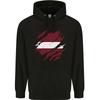 Torn Latvia Flag Latvian Day Football Hoodie