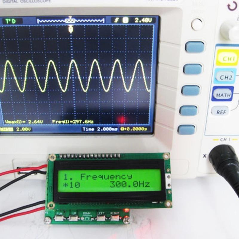 Three Phase Sine Signal Generator with Adjustable Phase From 0 to 360 Degrees, 0.1 to 2000Hz Built-in Frequency Meter