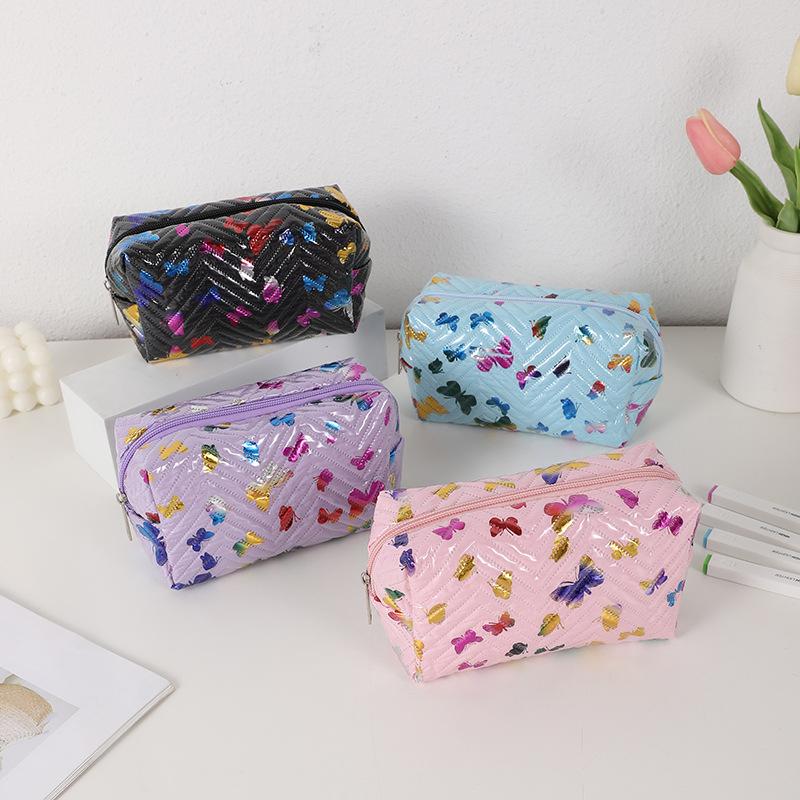 New Cute Butterfly Pattern Printed Portable Storage Bag Makeup Case Women Toiletry Bag School Supplies Storage Bag