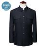 Conjunto de Traje Zhongshan para Hombres de Mediana Edad y Mayores - Chaqueta de Primavera/Otoño/Invierno