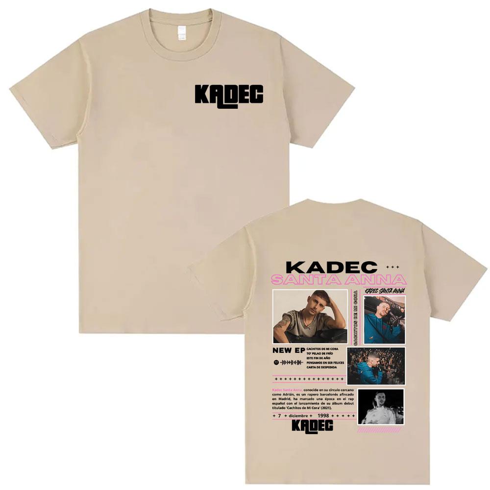 Rapper Kadec Santa Anna Tour 2025 Cover T Shirts Unisexs Women Harajuku Vintage Fashion Hip Hop T Shirt ONeck Loose Tshirts Tops