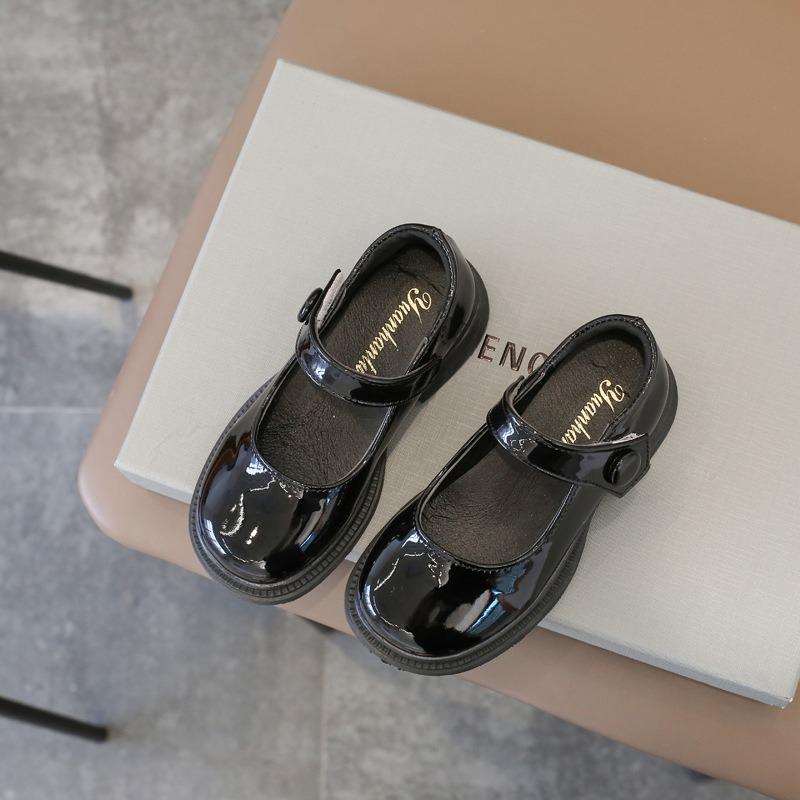 Girls', Princess Shoes, Soft Soled, Leather Shoes, Single Shoes, Black, Performance Shoes