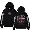 West Coast Chopper Logo Pattern Hoodie, Men's Retro Streetwear, Unisex Long-sleeved Sweatshirt, Men's Gothic Hoodie.