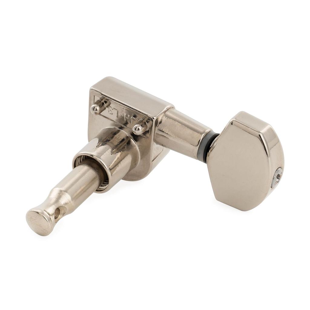 Musiclily Pro R15J Guitar Gear Square for Squier Electric Nickel Coating 6-in-line Left-Handed Tuners, 151 Ratio, Button, Strat/Tele Guitars,