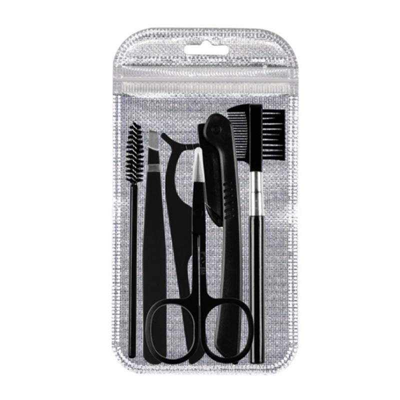 Eyebrow Razor Scissors Tweezers Eyebrow Kit Women Eyebrow Trimmers Set Beauty Tools Brow Shaping Brow Cutting Eyelash Clip Comb