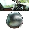 1 Pcs Silver Steering Wheel Sun Shade Cover, Edge-Locking Design Double-Sided Sunproof Heat Shield,Steering Wheel Sun Block Anti-Heat Aluminum Foil