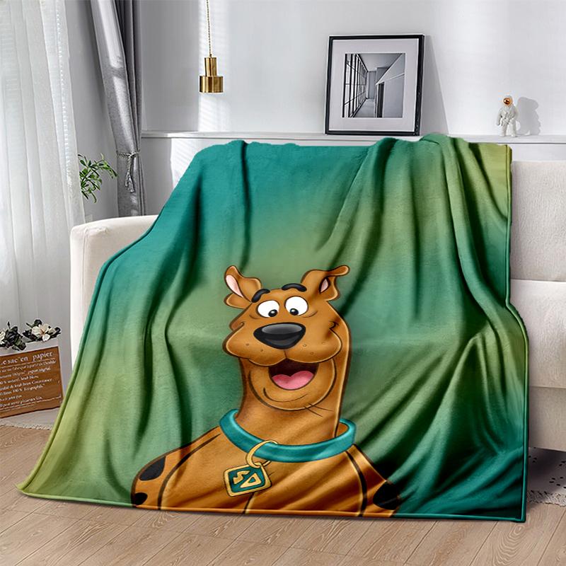 Scooby Doo Flannel Blanket Soft Warm All-Season Throw, Design for Camping, Car Travel, Hiking Sofa, Bed, Office Perfect Gift for Parties