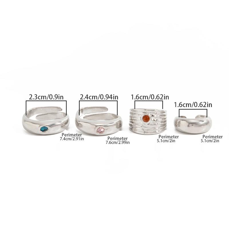 3/4/5 Stück Vintage Trendige Zehenringe Set Offene Fußringe Für Frau Bunter Kristall Minimalistisch Bohemian Sommer Strand Schmuck Geschenk