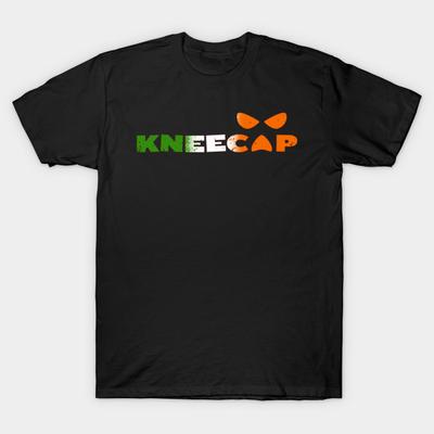 Men Black Print T-shirt Kneecap No-Cut Transfer Paper Print Cotton Tshirt