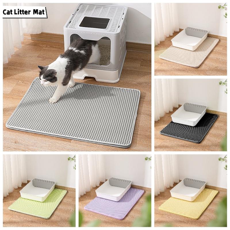New Cross-border Cat Litter Mat Double-layer Filtered Sand Mat For Controlling Litter And Preventing Splashes Pet Paw Mat
