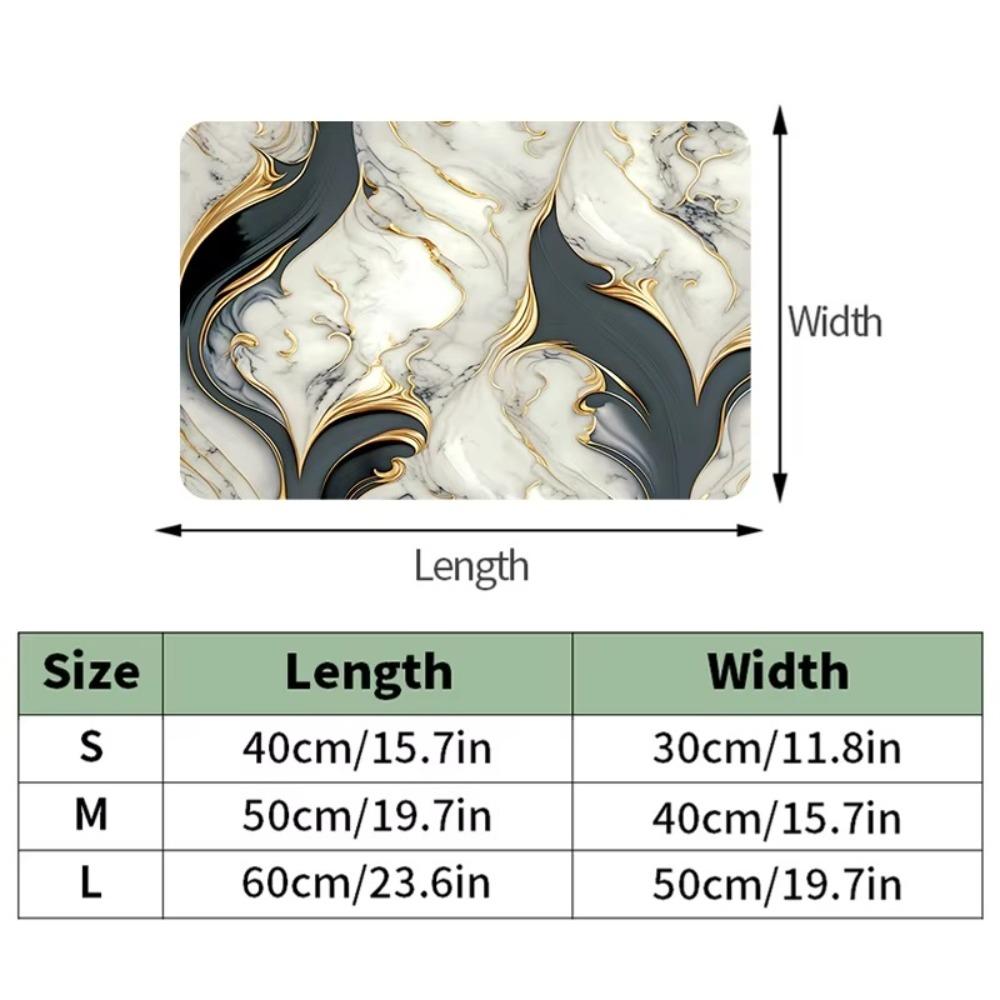 Quick Dry Kitchen Drain Mat Gilded Marble Absorbent Floor Mat New Tableware Countertop Mat