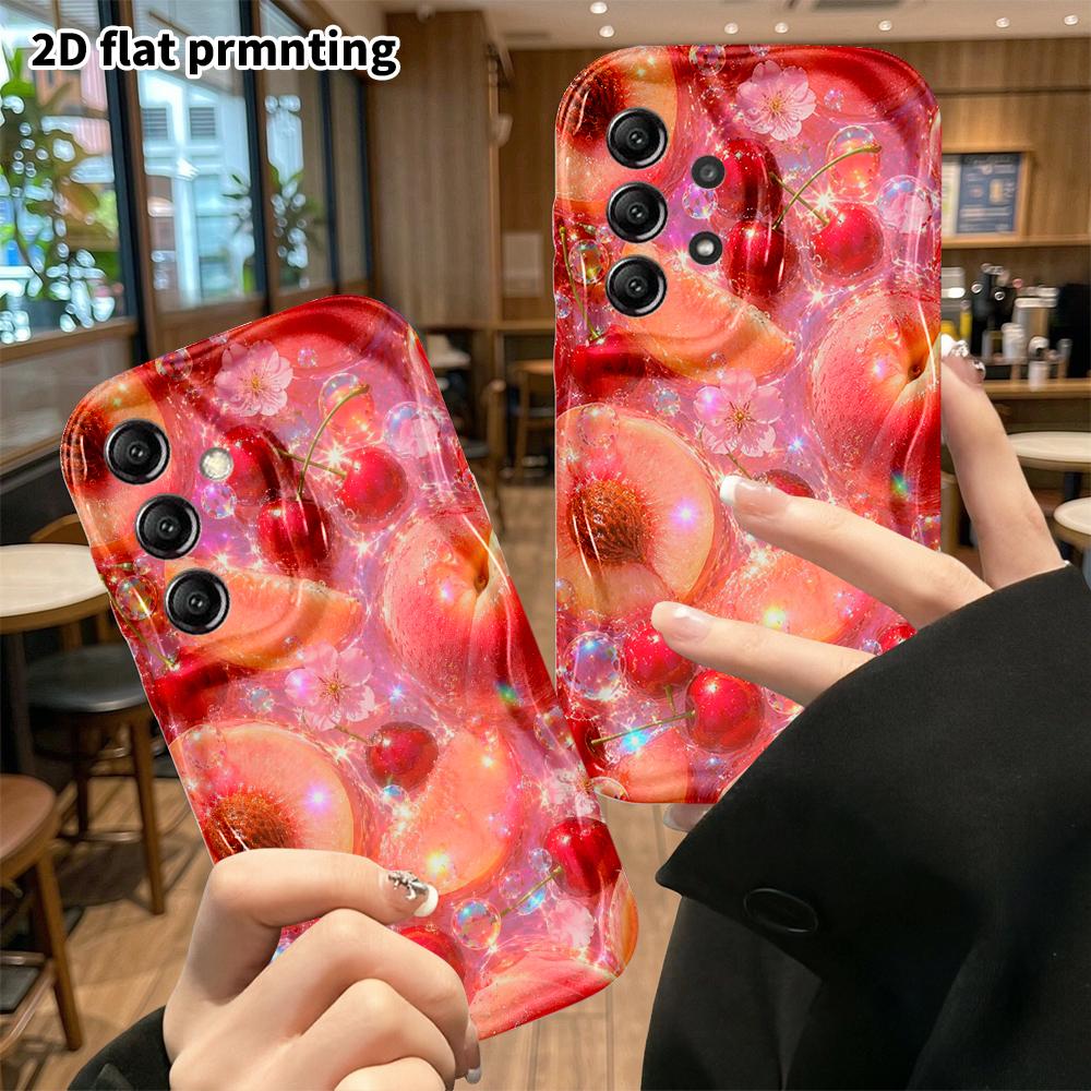 Phone Case: 2D Flat Samsung Galaxy A34 A35 M05 M06 S20 S22 S21 FE Plus 5G Protective Case, Rainbow Clouds, Christmas and Halloween Gifts