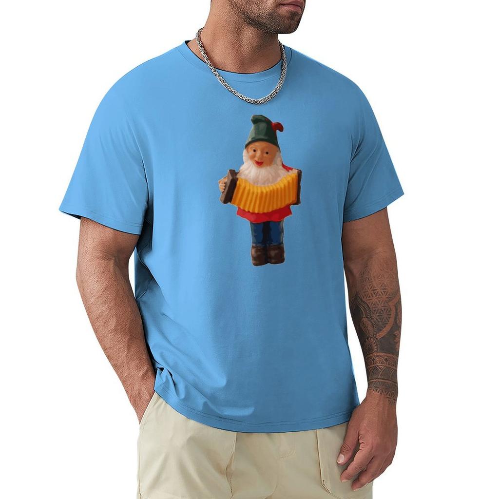 Gnome Playing The Concertina T-Shirt Oversized Graphic Tee Man T Shirt Anime Figures Anime T Shirts Mens Graphic T-Shirts