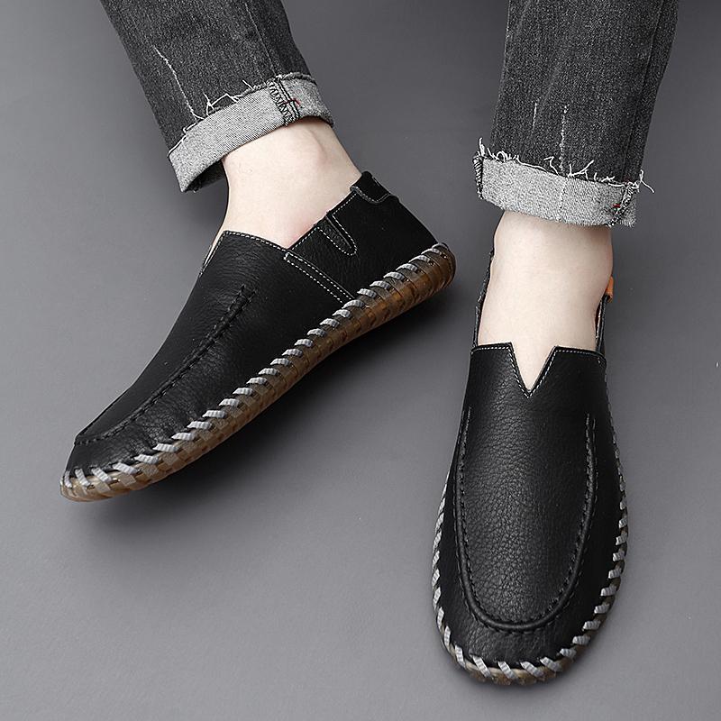 Fashion Outdoor Casual Sneakers Lightweight Breathable Mens Loafers Slip-on New Men Driving Shoes 2024 Spring Summer Men's Walking Shoes