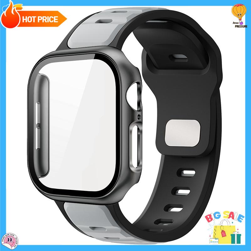 Screen PC Cover +Silicone Sport Strap For Apple Watch Series 11 10 9 8 7 6 5 4 SE 3 Soft For Iwatch 46mm 42mm 45 44 41 40 38mm