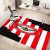 1 Stück Fußballverein Logo Druck Teppich - Weich, Waschbar, Rutschfest, Innenmatte, Wohnzimmer, Home Office Dekorativer Teppich, Büro Dekorativ