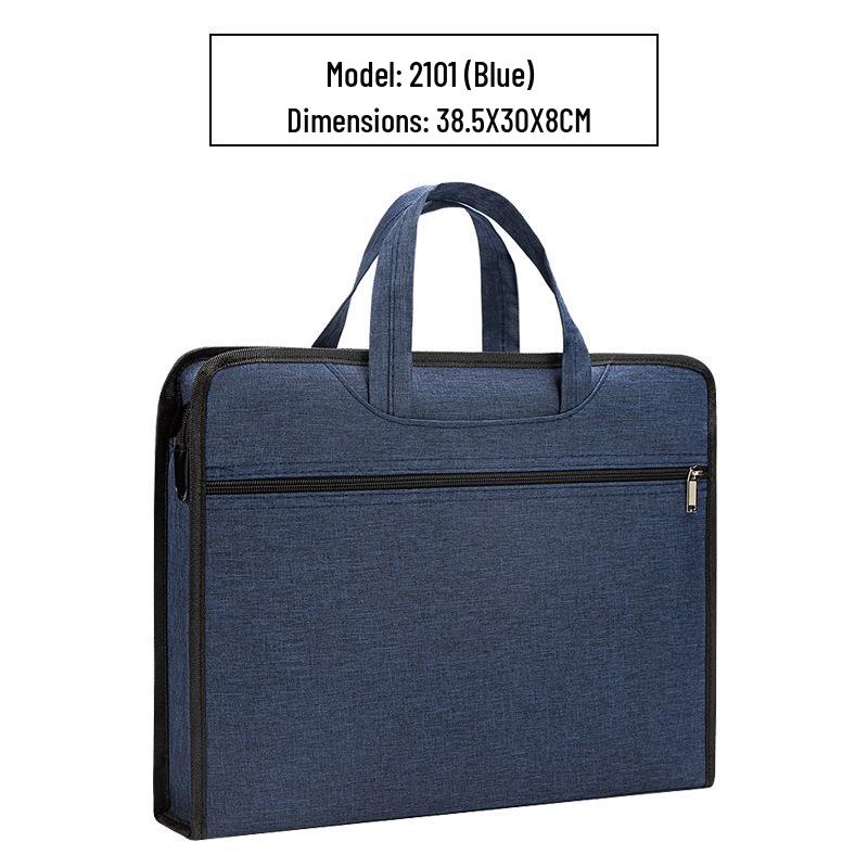 Handheld Waterproof Document Bag with Zipper - Large Capacity Office & Conference Bag for Computers & Documents