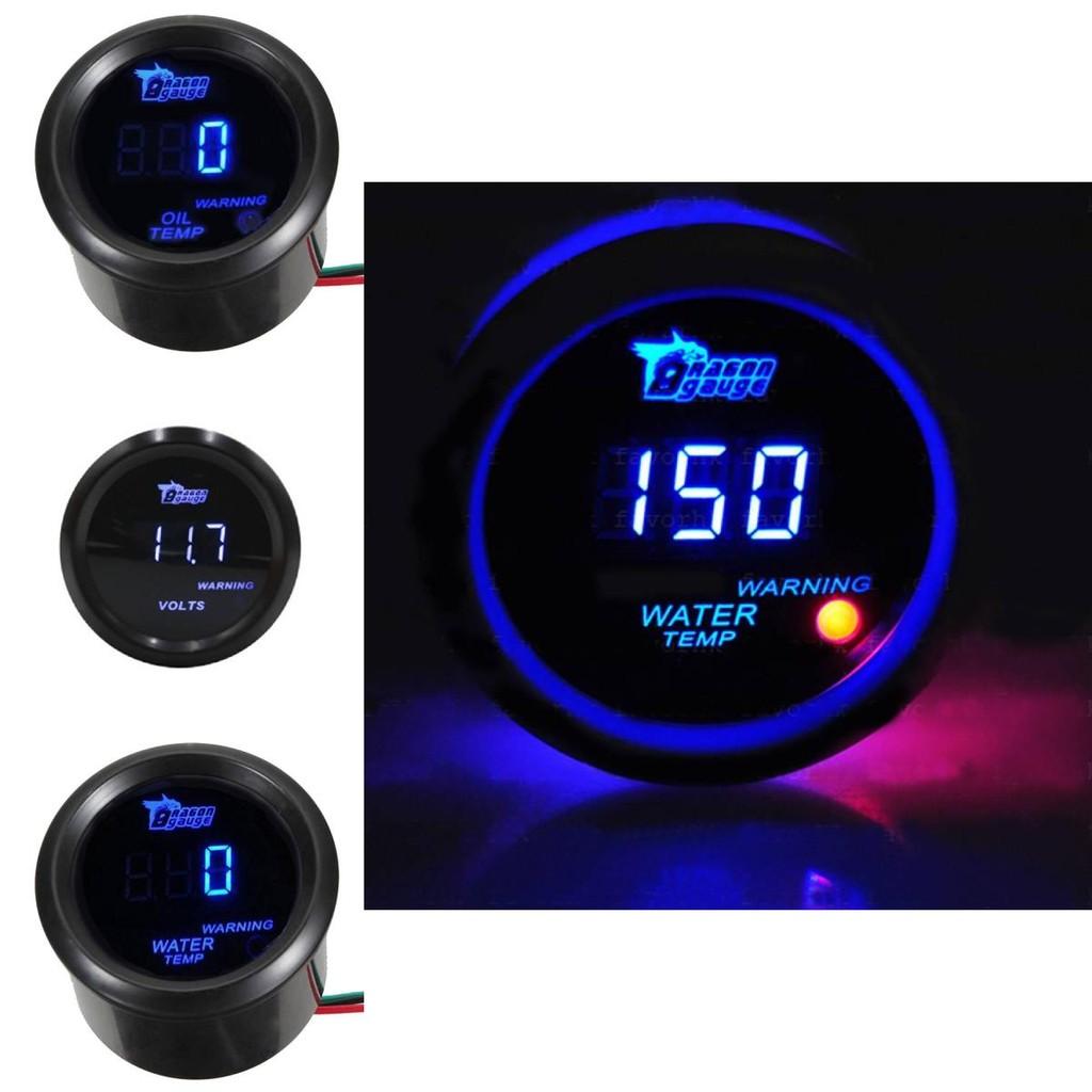 Universal 12v Car Gauge Kit With Water Oil Temp Speed Voltage For Racing Enthusiasts