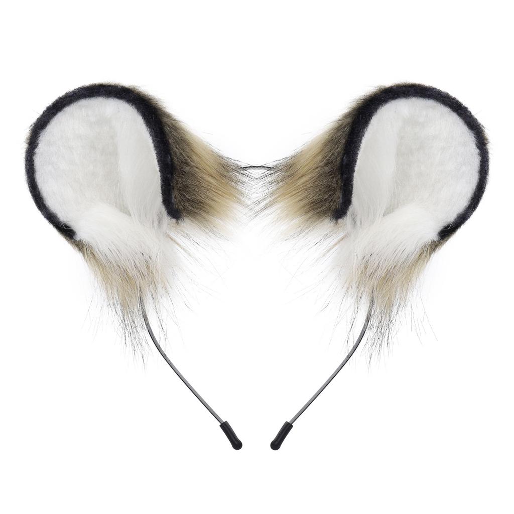 Halloween handmade plush simulated mouse ears cos animal ears and tail set cute animal ears headband headdress