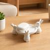 jijijing 3D Printed Cute Rabbit Tray Figurine, Multi-Functional Desktop Storage Holder for Headphones Jewelry Small Trinkets, Stable White Ring-Shaped