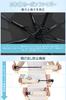 JIS UV Complete Folds In 3 UV Heat Suitable for Sunny and Rainy Automatic Opening and Foldable Sunburn Heatstroke with Storage Gift Shape Memory,