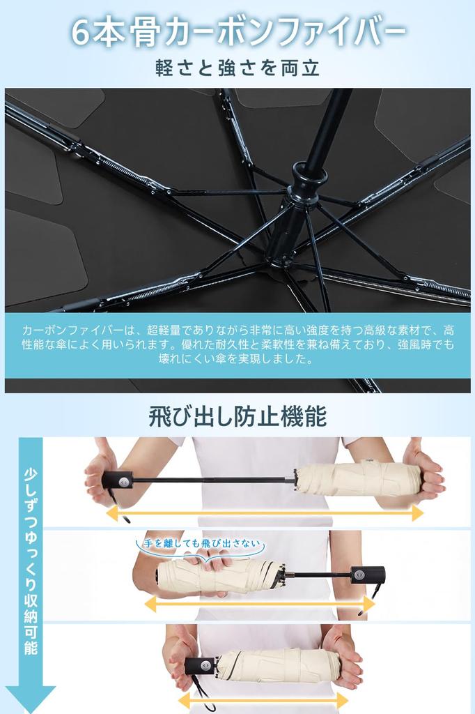 JIS UV Complete Folds In 3 UV Heat Suitable for Sunny and Rainy Automatic Opening and Foldable Sunburn Heatstroke with Storage Gift Shape Memory,