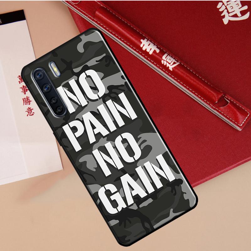 No Pain No Gain Training Case For Oppo A78 A38 A80 A60 A40 A18 A98 A58 A96 A76 A16 A94 A74 A54 A15 A17 A57 A77 A5 Pro