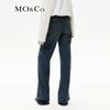 MO&Co. Women's Tencel Blend High-Waisted Straight Wide-Leg Denim Jeans