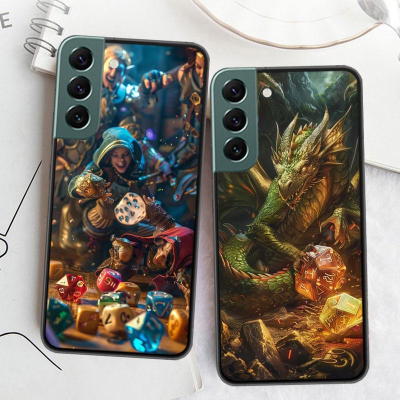 Game D-Dungeons D-Dragons D-DND Phone Case For Samsung Galaxy S22 S25 Ultra S21 S10 Plus S26 Edge S20 S23 S24 FE Cover Silic