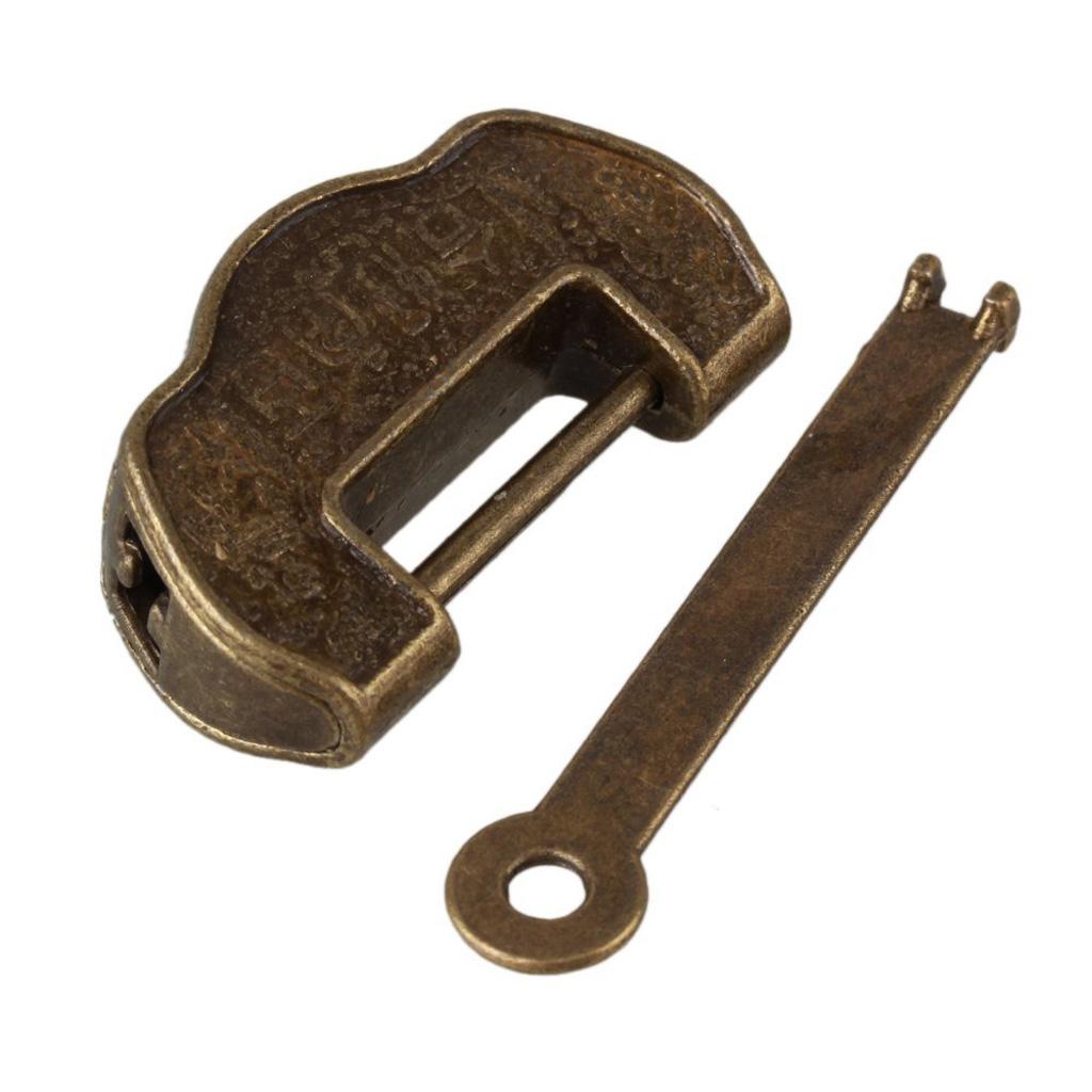 Vintage Chinese Style Carved Word Padlock Locks With Kinds