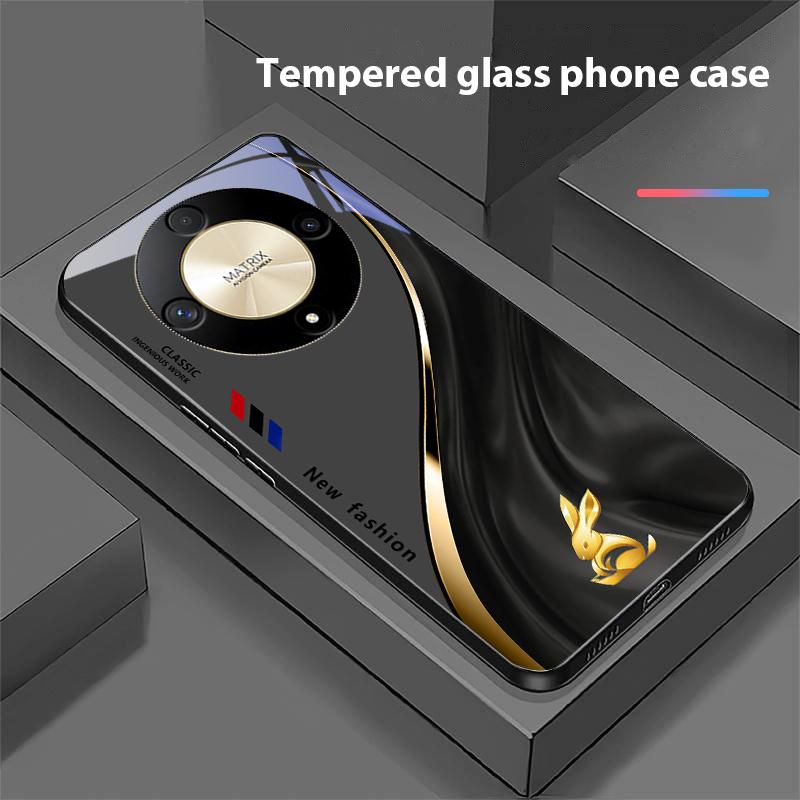 Flydende Mønster Til Honor Magic 6 50 70 90 Lite X7b 200 Pro Nova 10 Nova 5T X6 P30 Pura 70 Ultra Hærdet Glas Telefon Cover