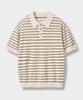 Yujen Tencel Wool Striped Half Knit_Oatmeal