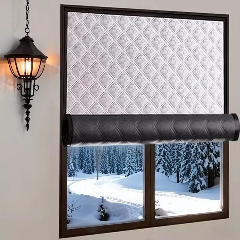 Insulated and Windproof Sealed Windows, Warm Winter Curtains, Shading, Sound Insulation, Screen Windows Cold Proof Curtain Warm Thermal Curtain