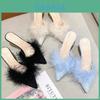 Chic Women's Slippers With Furry Details And Elegant Heels