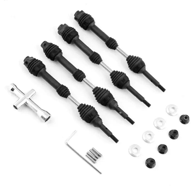 4 Pcs/2pcs Rear Drive Shaft Steel Driveshaft CVD for 1/10 Trxs Slash Rustler Hoss Stampede VXL 4X4 RC Car