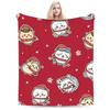 Chiikawa Catoon Flannel Blanket Grabber Kawaii Customized Throw Blankets for  Sofa Bedding Lounge 125*100cm Bedspread