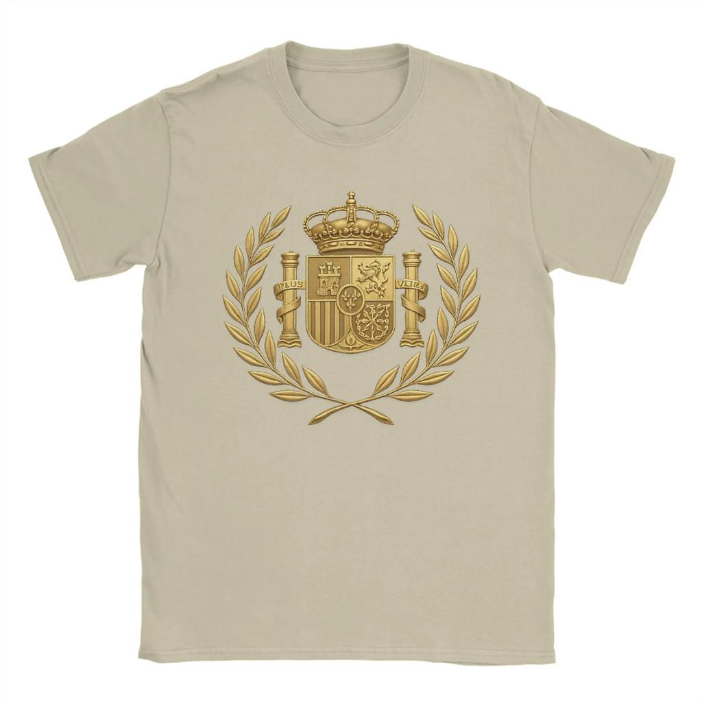 Spain Coat Of Arms Spanish Emblem Espania Tshirt Summer 100 Cotton T Shirts For Unisex Trending Loose Tee Shirt Short Sleeve Tops