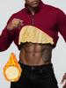 Autumn New Men's Casual Quarter Zip Stand Collar Sweatshirt Solid Color Fashion Sportswear Male Pullover