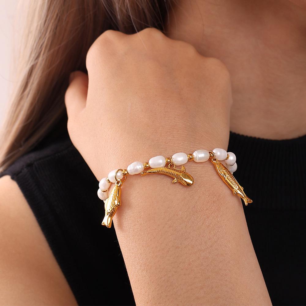 18k Gold-Plated European & American Ocean Series Sea Fish Charms for DIY Necklaces & Bracelets