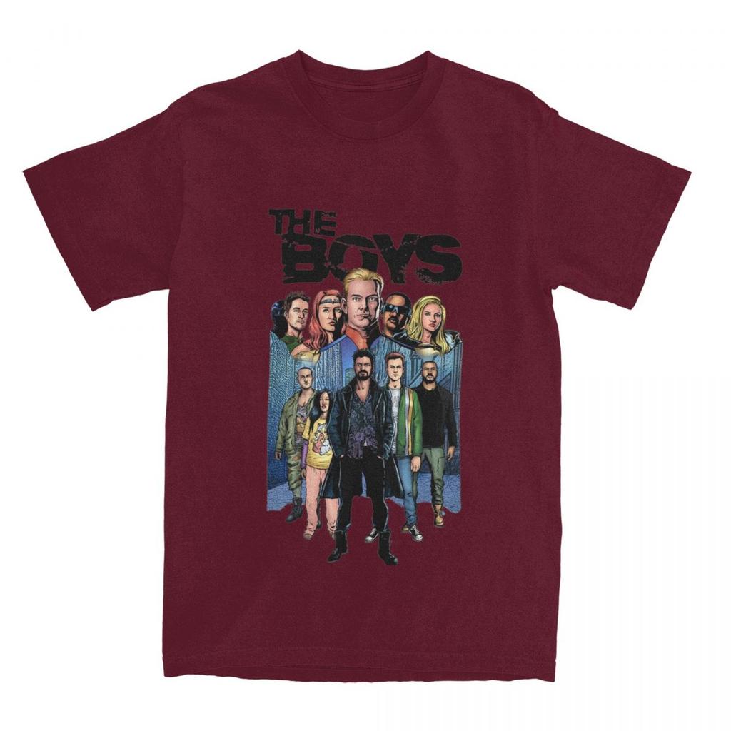 Uomo The Boys Show TV Magliette Poster Polizia Abbigliamento Cotone Estate Divertente Manica Corta T-Shirt Girocollo Hip Hop Fantasia T-Shirt