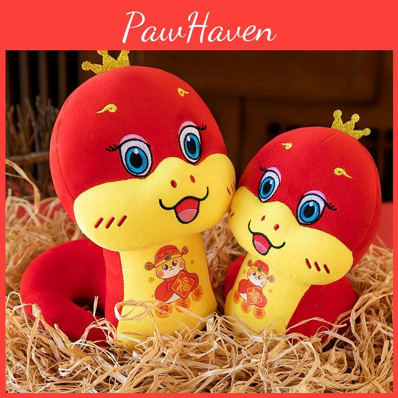 Adorable Good Luck Snake Plush Toy Soft And Cuddly Gift For New Year Celebrations