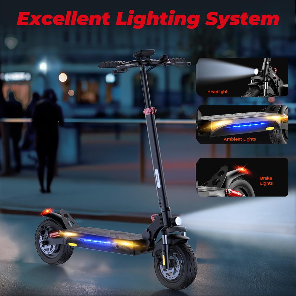 iScooter iX3 Electric Scooter 800W Motor, 10Ah, 40KM Range, 10 Inch Off Road Tire, IPX4 E-Scooter for Adults