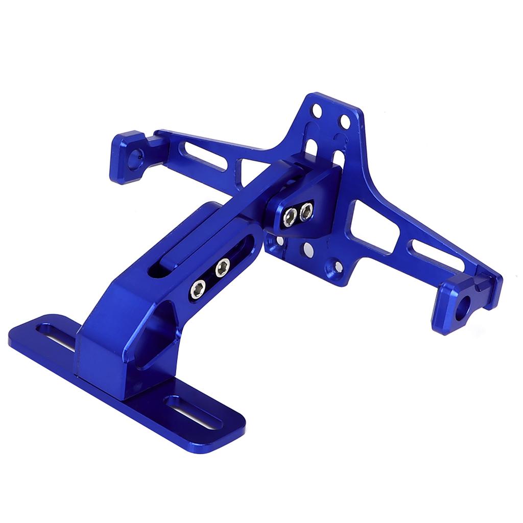 Telescopic Aluminum Alloy Bracket License Plate Holder with LED Light for Motorcycle