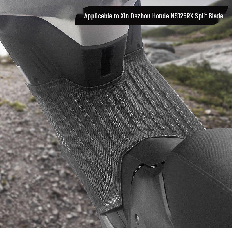 Waterproof Non-Slip TPE Floor Mats for Honda NS125GU Motorcycle - Thickened, Widened Foot Pedal Pads