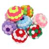 8 Stück Katzenspielbälle Elastisch Weich Bunt Interaktiv Jagend Kauend Plüsch Glockenball für Kätzchen