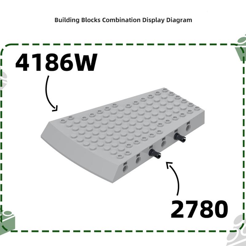 Non-Toxic Moc 1Pcs 4186W Sector Shaped Bottom Building Blocks Kit Special Plate Bricks Particle Diy Assemble Toys Children Birthday Gifts