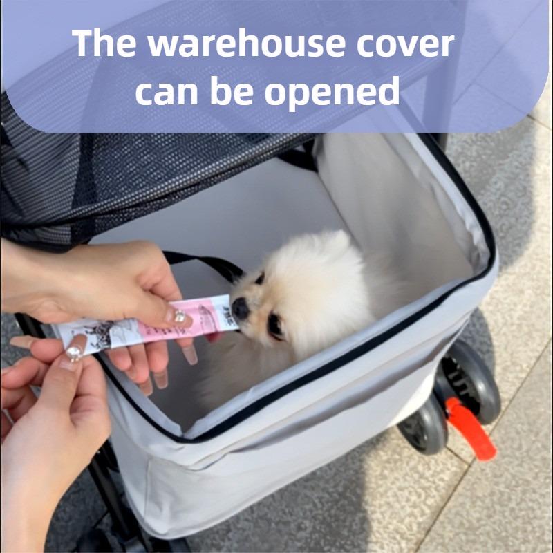 Foldable Pet Stroller Cat Small Dog Cart Puppy Kitten Teddy Car Outdoor Lightweight Folding Pet Stroller