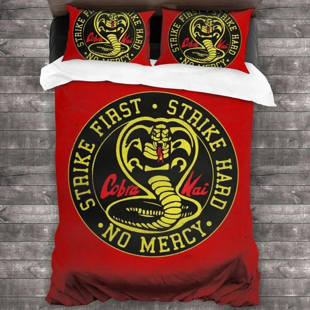 Cobra Kai TV Series Bedding Set Duvet Cover King Size Quilt Comforter Cover Home Textile Bedroom Decor